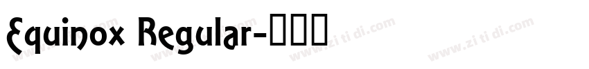 Equinox Regular字体转换